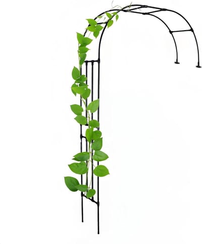 Rozenboog - Tuinboog Prieel - Tuindecoratie - Weerbestendig Metaal - 120 x 240 cm - Zwart