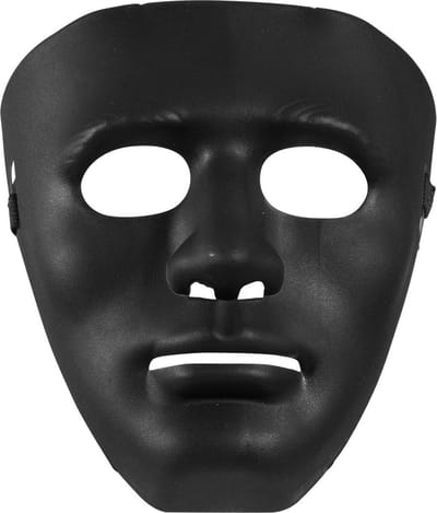 Halloween Masker Zwart - Scary Thema party - Gezichtsmasker