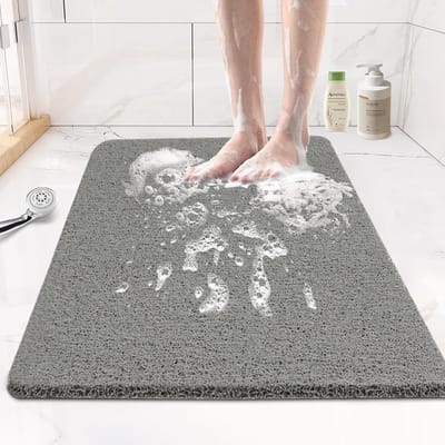 Antislip Badmat 61 x 40 cm - Zachte, Sneldrogende PVC Badmat voor Natte Ruimtes