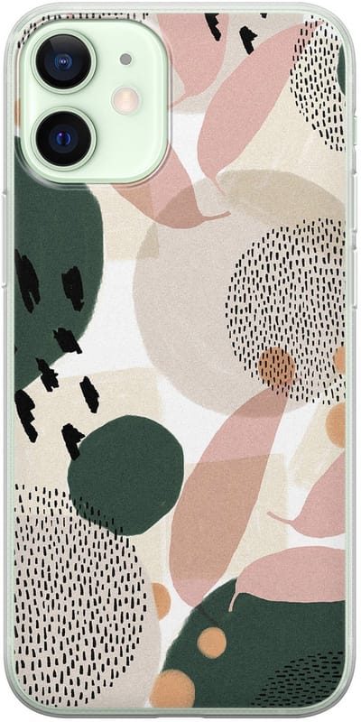 Leuke Telefoonhoesjes - Hoesje geschikt voor iPhone 12 Mini - Abstract print - Soft case - TPU - Print / Illustratie - Multi