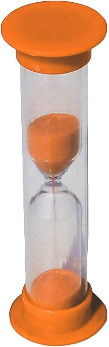 Mini Zandloper - Zandklok Timer - Koken Spel Oefening - Handgeblazen Glas - 5 Minuten - Oranje