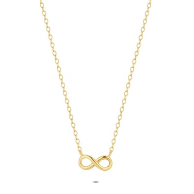 Twice As Nice Halsketting in 18kt verguld zilver, infinity 40cm+5cm