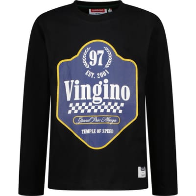 Vingino Boys Jacing T-shirt Deep Black Taglia: 12 | T-shirt Outlet | kids | Nero