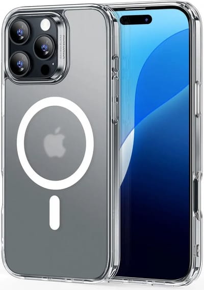 ESR Classic Hybrid HaloLock Hoesje Geschikt voor Apple iPhone 16 Pro | Compatibel met MagSafe en HaloLock | Back Cover met Magneet | Frosted Transparant
