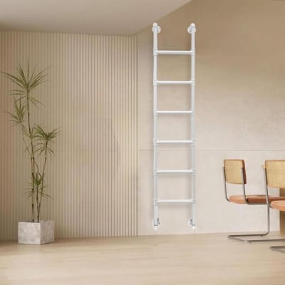 Smeedijzeren Uitgangsladder - Klimladder Wandmontage - Veilige Toegang Creëren - Verstelbare Lengte - 100-300 cm - Zwart