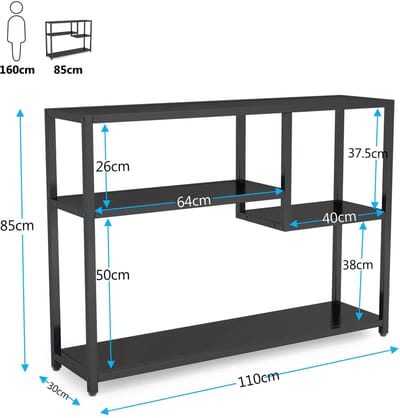 Salontafel - Console Tafel - Bijzettafel - Dressoirtafel - Open - 109 × 30 × 85 cm (L × B × H)