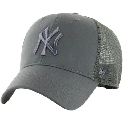 47 Brand - MLB - Baseball Cap - New York Yankees - Branson - MVP - Pet - Donkergrijs - Verstelbaar
