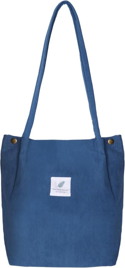Large canvas shoulderbag met trekkoord - handig en modieus voor dagelijks gebruik