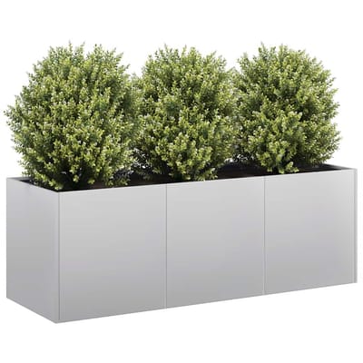 vidaXL - Plantenbak - 120x40x40 - cm - gegalvaniseerd - staal