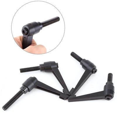 Dailygoods- Klemhendel M10 x 40mm - Verstelbaar - Ergonomisch - Ratelfunctie - Ideaal voor krappe ruimtes - Gemaakt van legering - Klem