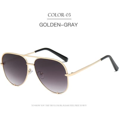 Nouvelles Lunettes de Soleil Aviateur Mode Designer pour Dames UV400 Verres Miroir Dégradés Pour Femmes Hommes Unisexe Lunettes as the photo
