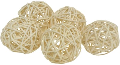Rotan bol gebleekt Ø4cm 24 st, 24 Stück