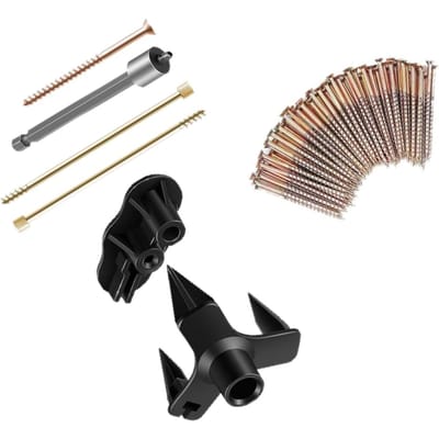 Kit de réparation de plancher Bois Sous Moquette Grincement Plus Jamais Fournitures de Projet de Menuiserie avec 5 Outils 50 Vis