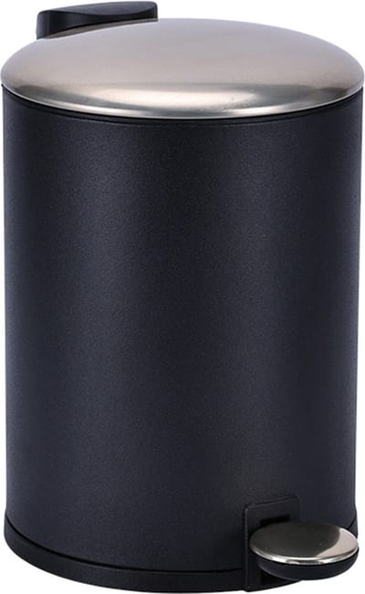 Pedaalemmer 3 Liter – Mat Zwart met Goudkleurig Deksel – Soft close – Met Binnen emmer