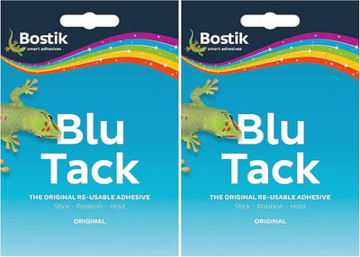 Herbruikbare Lijm - Plakmiddel Mastiek - Decoratie Bevestigen - Schoon en Veilig - 2 x 60g - Blauw