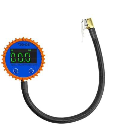 Digitale bandenspanner - Drukmeter pomp - Bandenspanning controleren - Snel opblazen leeglopen - 0-175 bar - Zwart