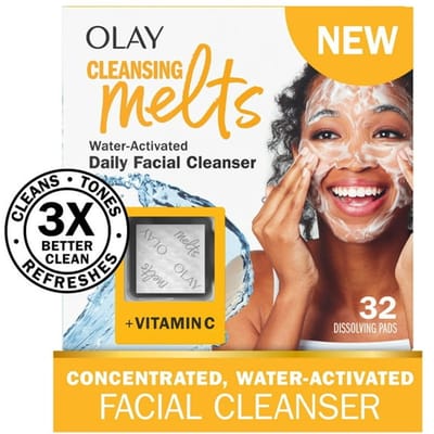 Olay - Vitamin C Cleansing Melts Facial Cleanser, Foaming Face Wash