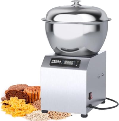 Deegmixer - Kneedmachine Spiraalmixer - Bakkerij Productie - Krachtige 2200W Motor - 5-8 kg - Zilver