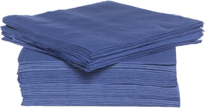 Cosy & Trendy Servetten - donkerblauw - 80x - 38 x 38 cm - Tafeldecoratie - Papier - luxe kwaliteit