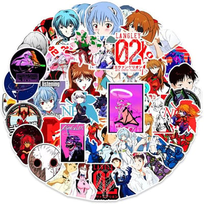 Neon Genesis Evangelion Shinji Ikari Asuka Langley Soryu 50 Stickers Creatief Waardevol Studentenjournaal Diy Doodle Decoratie Packaging is random