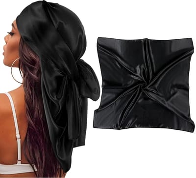 JHUBERS- Sjaal 90 x 90 cm - Zijden Hoofddoek - Bandana's - Elegante Doek - Haaraccessoires - Satijnmateriaal
