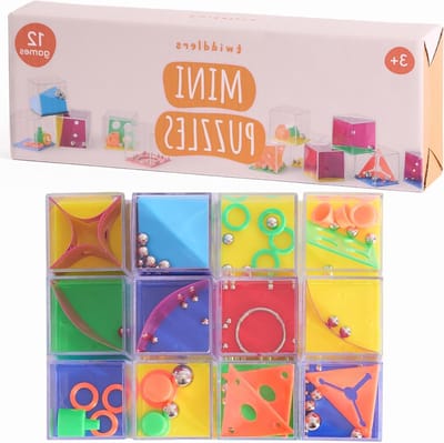 12 Mini Puzzels voor Kinderen, Geduldsspellen voor Feestjes, Verjaardagen en Cadeaus voor Jongens en Meisjes