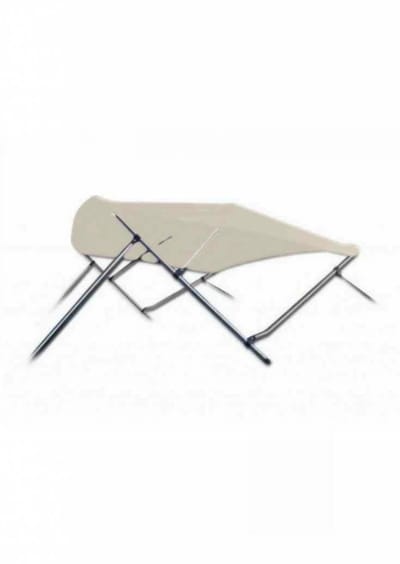 BREG Biminitop | Aluminium 3-boogs | Breedte 231 <> 243 cm - Hoogte 91 cm - Beige doek