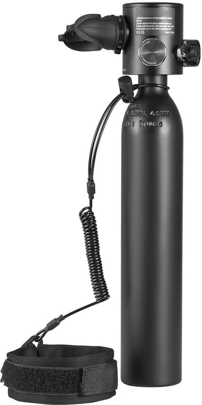 Draagbare Duiktank 0,5 L – Zuurstoffcilinder met Navulpomp – 5–10 Minuten Onderwaterademhaling – Ondersteunt Dieptes tot 10 Meter – Hervulbare Luchtfles voor Snorkel- en Duikavonturen