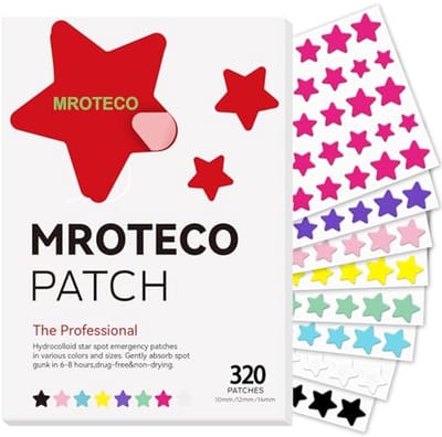 Onzichtbare Hydrocolloïde Puistje Patches - 320 Stuks in 8 Kleuren - Absorberende Covers voor Gezicht