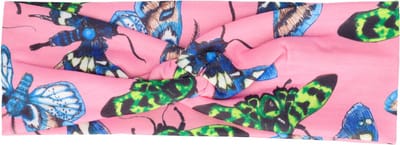Haarsoires Haarband Twist 7cm – Vlinderprint – Jersey Stof – Blauw Groen Roze - Zachte Knoop Hoofdband - Haaraccessoire voor Dames & Meisjes