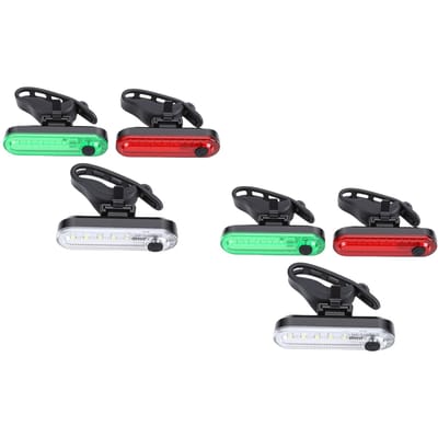 6 Stuks Boot Navigatieverlichting 2 Rood 2 Groen 2 Wit Volledig Helder Knipperende Stroboscoop Modes Boot Waarschuwing Verlichting voor Jacht Kajak black