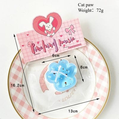 Squishy Kattenpoot Wafel Donut Stressverlichtend Speelgoed, Zacht Knijpbaar Sensorisch Fidget Speelgoed voor Volwassenen Kinderen, ASMR Leuk Feestcadeau pink