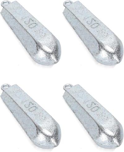 Teardrop Drop Shot Vissen Gewichten - 4 Stuks van 120g voor Zoutwater en Zoetwater Vissen