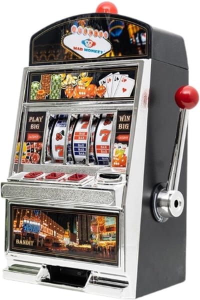 Slot Machine Money Box XL - Slot Machine Money Box Met Licht En Geluid - Munt Machine Voor Kinderen En Volwassenen - Casino Machine Voor Echt Geld - One-Armed Bandit