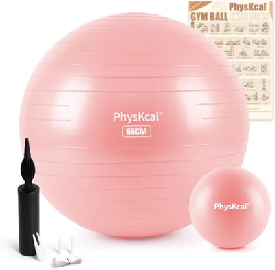 SnelShoppen - Ergonomische 65 cm Roze Gymnastiekbalset, Zitbal voor Kantoor, Thuiswerk, Actieve Zitoplossing, Balans en Stabiliteit, Perfect voor Fitn
