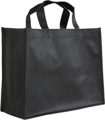 Shopper Bag - 10 stuks - Zwart - 32x25x12cm - Non Woven - Shopper tas