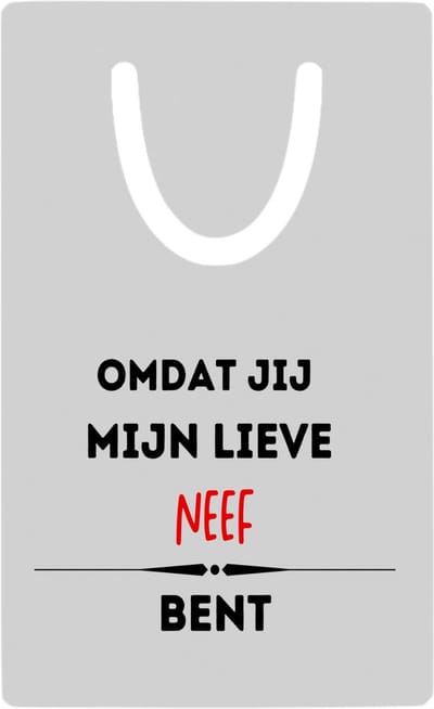 Hacebo® - omdat jij mijn lieve neef bent metalen boekenlegger - Neef - de liefste neef - verjaardag - cadeautje voor neef - kado - geschenk Bladwijzer boekenleggers - 7.6 cm x 5cm