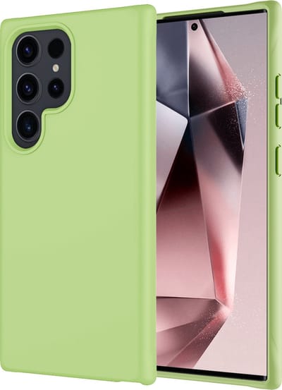 Hoesje - Geschikt voor Samsung Galaxy S24 Ultra - Sterk & Shockproof - Hoes Cover - Siliconen Case - Groen