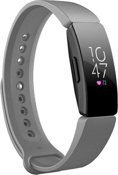 By Qubix - Compatible Fitbit bandje - Geschikt voor fitbit Inspire 1 / HR / Ace 2 siliconen bandje - Maat: Large - Grijs