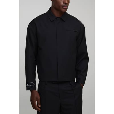 Regular Smart Tailored Harrington Jacket | Black | Size XS