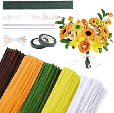 200 Stuks Pijpenragers voor Creatief Knutselen in 5 Kleuren - DIY Bloemboeket en Decoratie voor Kerst en Zomerfeestjes