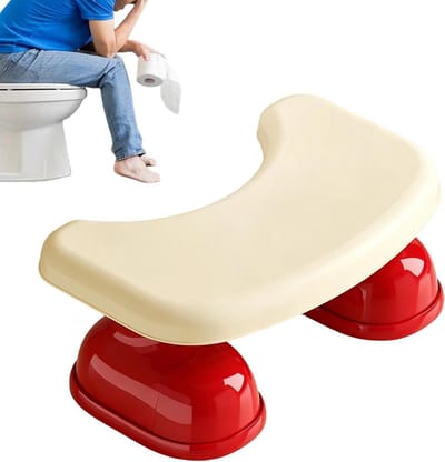 Toilet Opstapbankje - Hurk Ladder - Ondersteuning Toiletgang - Antislip Ontwerp - 395x25x165cm - Rood