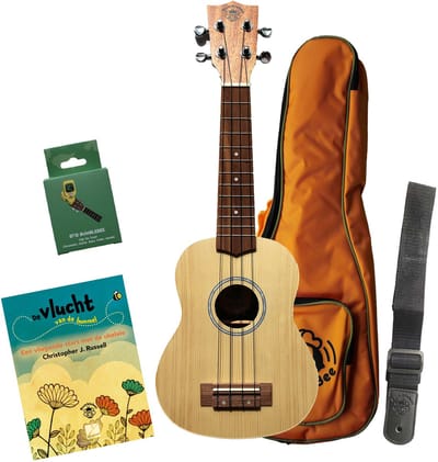 BumbleBee BUS50 Soprano Ukulele Pack NL sopraan ukelele starterset met Nederlandstalig boekje