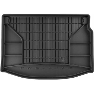 Premium Rubberen Kofferbakmat met Organizer Functie - Geschikt voor RENAULT Megane III Coupé (2008-2015) - Hoogwaardig TPE - Geurloos - 5 cm Hoge Rand - Zwart