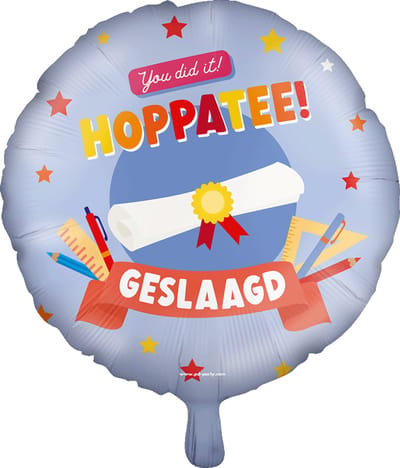 Foil balloon - Geslaagd hoppatee!