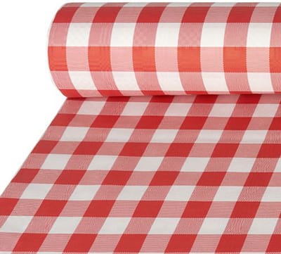 Papstar 88163 - Rechteckig - Rot - Weiß - Papier - Tischdecke - 100 x 5000 cm - 1 Stück(e) (88163)