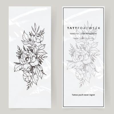 Grote nep tattoo rozenstruik | Neptattoo volwassenen | Tijdelijke tattoo voor volwassenen | Temporary tattoo | Plaktattoos voor volwassenen | Neptattoos | Probeer zorgeloos een tattoo | tattforaweek