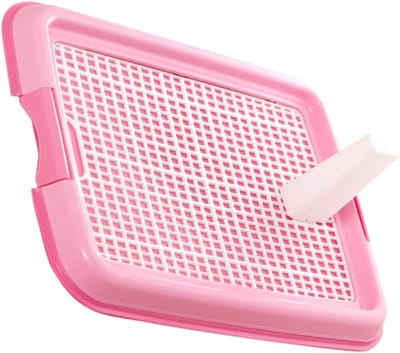 Huisdier Toilet - Puppy Potje - Zindelijkheidstraining Honden - Kolom Ontwerp - 48x36x3.5 cm - Roze