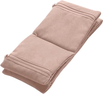 Sieradenorganizer - Reistasje - Sieraden opbergen - Vier vakken - 12 cm breed - Bruin