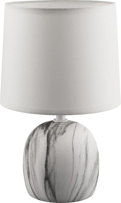 ATENA - Tafellamp - Nachtlamp - textiel Wit - E14 Fitting
